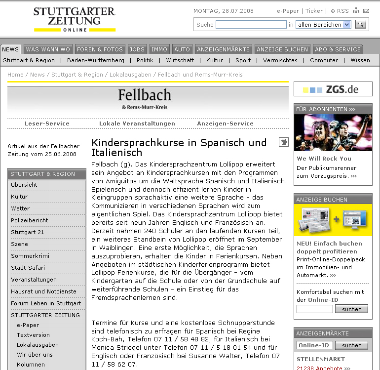 Fellbacher Zeitung, 25.6.2008