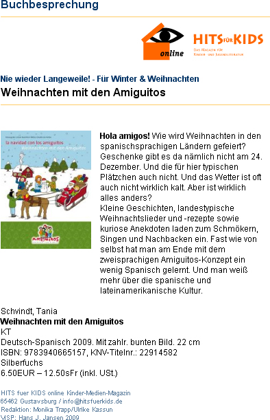 Hits für Kids, Buchbesprechung, 2009